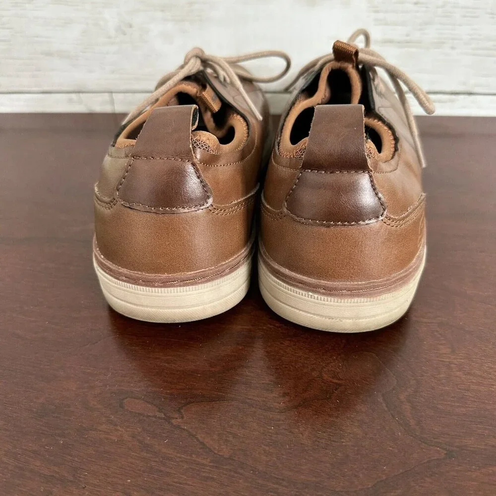 Skechers Men's 10 Brown Heston-Rogic Oxford Leather Air Cooled Memory Foam Shoes